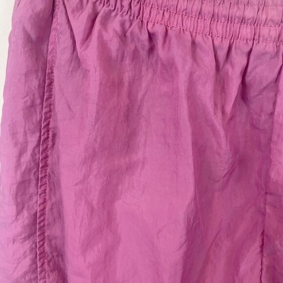 Vintage 90s Reebok Pink Barbie Windbreaker Jogger Pants 100% Nylon Size M - Picture 6 of 8